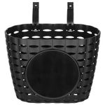 Reusable Black Plastic Bike Basket with Strap Durable for Storage Use