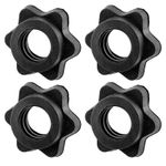 4Pcs Spin-Lock Barbell Collars Hex Nut Dumbbell Bar Clips Weight Lifting Screw