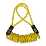 Squire Motorcycle Disc Lock Reminder Cable Yellow Dual Looped 115mm