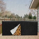 8ft Firewood Log Rack Cover Weather Resistant Outdoor Heavy Duty WaterproofHOT