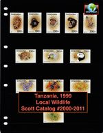 $11.00 Scott Value - 1999 TANZANIA Wildlife East Africa Hippos CV MNH NH UMM