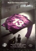 RUGBY LEAGUE PROGRAMME CHALLENGE CUP SEMI-FINAL BRADFORD V WIGAN 1993