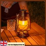 Vintage Camping Lantern Flame Effect LED Light USB Rechargeable Portable