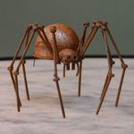 Recycled Metal Spider Sculpture - Rustic Home Decor Ornament