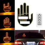 Car Finger Light with Remote - 2026 LED Finger Funny Hand Gesture Lights for Car