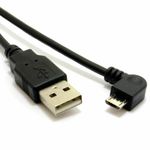 USB 2.0 A To RIGHT ANGLE MICRO B Data & Charging Cable  1m Lead
