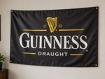 Guinness Draught Beer Flag  3x5ft Any Custom Banner Pub Bar Advertising Guiness