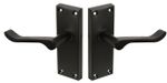 Matt Black door handle packs available, Lever latch, Bathroom, Keyhole, Privacy