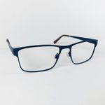 SPECSAVERS eyeglasses SATIN BLUE RECTANGLE glasses frame MOD: 30516380