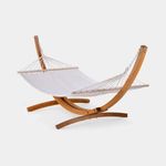 BOX DAMAGED 1 Person Garden Hammock w/ Stand Santorini VonHaus 2500338.2