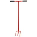 32" Garden Cultivator Tiller Long Handled Manual Hand Weeding Digging Tool UK