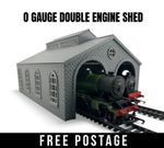 O Gauge 1:43 Double Engine Shed – 3D Printed Model Railway Building (Unpainted)