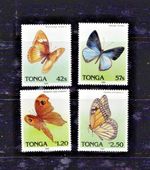 Tonga: 1989, Butterflies, MNH set