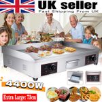 73cm Commercial Electric Griddle Countertop Large Hot Plate Bacon Grill Kitchen