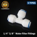 1/4" 3/8" Speedfit Water Filter Push Fit Tap Connectors Filter Tubing Blue new