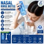 300ml Neti Pot Sinus Rinse Bottle | Nasal Irrigation Kit Nose Wash Cleaner UK