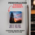 Personalised Fridge Magnet – Custom Photo, Logo & Text | Glossy Square Gift Pic
