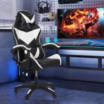Computer Gaming Chair Ergonomic Lumbar Support Headrest Height Adjustable Home