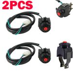 Kill Switch Button Stop Push On Off 2 Wire Handlebar Motorcycle Pit Dirt Bike 2X