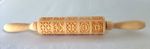 Vintage Style Wood Embossed Patterned 14 inch Rolling Pin for Cookies & Baking