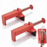 Neilsen 2pc Brick Line Runner Adjustable Bricklaying Masonry Clamp 88-128mm Tool