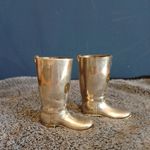 Vintage Grenadier Silver Plated Boots Spirit Shot Drinks Measures 1oz &1.5oz 