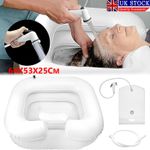Inflatable Hair WASH Basin | Free Pump |Shampoo Bathing AID |WASH Hair in Bed UK