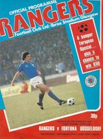 Rangers v Fortuna Dusseldorf (Germany) Cup Winners Cup 19th Sept 1979
