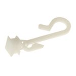 WHITE REPLACEMENT BATHROOM SHOWER CURTAIN HOOKS RUNNERS GLIDER RAIL TRACKS CLIPS