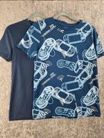 M&S Boys Gaming T-Shirt 2 Pack Navy Blue Controller Print Short Sleeve Tops Age