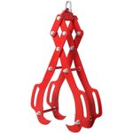 Heavy-Duty 4-Claw Log Lifting Tongs, Forged Steel Wood Grapple with 360° Swivel