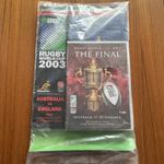 Rugby World Cup Final 2003 Programme and DVD. Brand new.