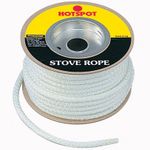 Hotspot Quality Glass Fibre Stove Rope 12mm x 25m Reel For Sealing Stoves & Fire