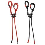 2x Archery Finger Sling Adjustable Recurve Bow Fingersling Red & Black