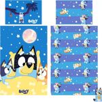 BLUEY Junior Toddler Cot Bed Duvet Cover Set Bluey Family Under the Stars