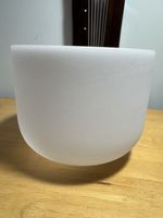 9" F Note Quartz Frosted Crystal Singing Bowl for Sound Healing Yoga
