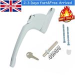 UPVC Universal Window Handle Inline Locking Espag Double Glazing White 40MM UK