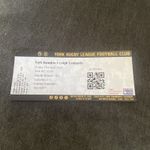 2026 YORK CITY KNIGHTS V LEIGH LEOPARDS RUGBY SUPER LEAGUE MATCH TICKET VGC