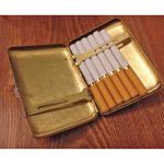 Collecteable Vintage Solid Brass Smoking Can hold 16 Cigarettes Case Holder