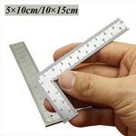 L Square Ruler Metal Ruler Double-Sided Mini Ruler Office Accessories