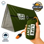 Life Emergency Shelter Survival Tent Kit Thermal Blanket Waterproof Whistle UK