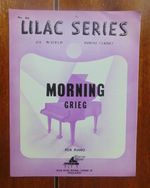 Morning from Peer Gynt Grieg Lilac Series No 95 For Piano Vintage Sheet Music