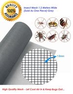 Insect Mesh 1.2 Meters Wide SOLD BY THE METER (grey) !!!