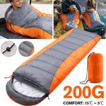 4 Season Single Sleeping Bag Waterproof Outdoor Camping Hiking Envelope Bags NEW