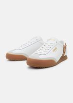 Patrick Bergan Mens Trainers Casual Shoes White Tan Leather