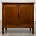 Antique Edwardian Oak Fitted Cupboard | Raised Gallery | AF-6097