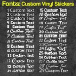 Personalised Name Vinyl Sticker Word Text Cut Fancy Font Sticker Sentance Custom