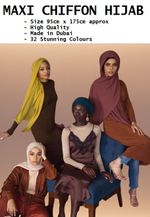 New Extra Large Premium CHIFFON MAXI Plain Hijab Scarf  Headscarf ladies Sarong 