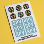DINKY No. 104 SPECTRUM PURSUIT VEHICLE SPV Metallic sticker decal reproductions