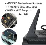 MSI High Gain 9dBi WiFi7/6E/6 Motherboard Antenna EZ-Plug for MSI X870 B850 Z890